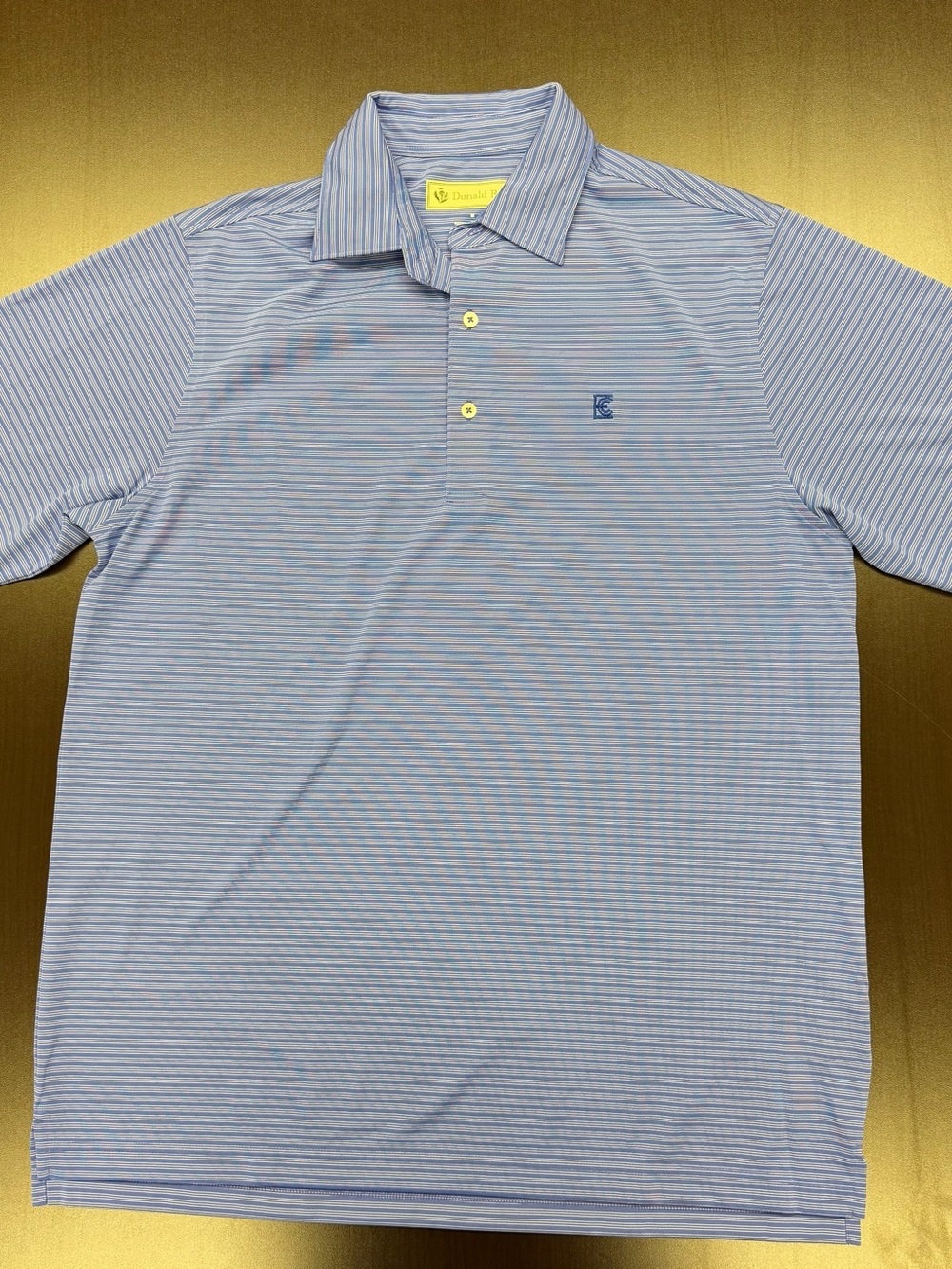 Light Blue Striped Men's Polo Shirt by